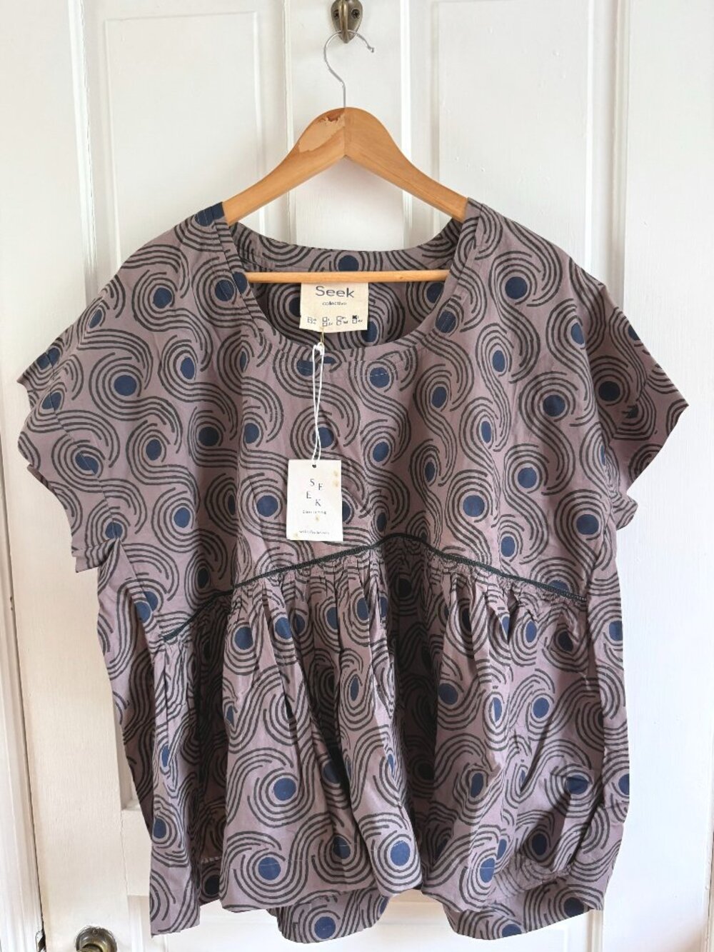 NWT Seek Collective Zoe Top Mocha Swirls
